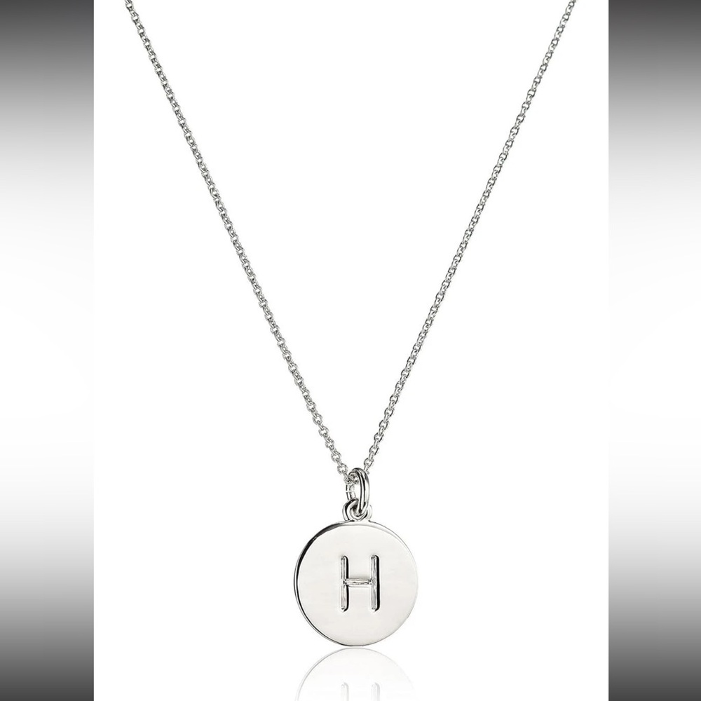 Kate Spade New York Initial Pendant Necklace H Silver
